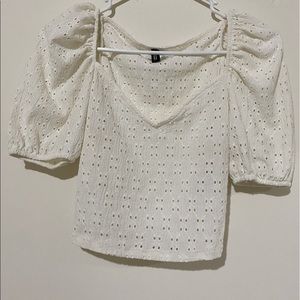 H&M white croptop size Small